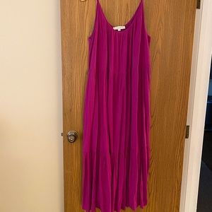 Magenta maxi dress